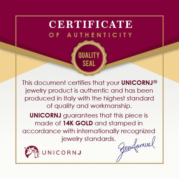 Unicornj 14K Yellow Gold ID Bracelet Boys Girls Bead Accent Curb Chain 5.5" Italy Bowed