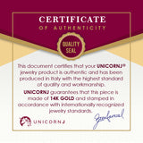 Unicornj 14K Yellow Gold ID Bracelet Boys Girls Bead Accent Curb Chain 5.5" Italy Bowed