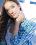 UNICORNJ Adult Tweens Teens 14k White Gold Cubic Zirconia Pave Love Bracelet 7" Italy