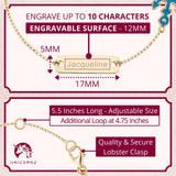 14K Yellow Gold Kids Boys Girls ID Bracelet Anchor Charm with Blue Enamel Italy