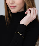 14K Yellow Gold Butterfly Bracelet Polished Open Small in Line Italy 7"