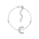 Initial Bracelet in Sterling Silver