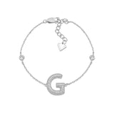 Initial Bracelet in Sterling Silver