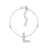 Initial Bracelet in Sterling Silver