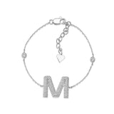 Initial Bracelet in Sterling Silver