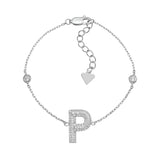 Initial Bracelet in Sterling Silver