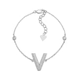 Initial Bracelet in Sterling Silver