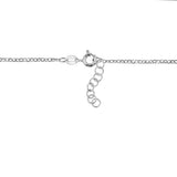 Sterling Silver Unicorn Bracelet with Mother of Pearl Inlay and Diamond Crystals 7.5"