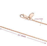 Sterling Silver Rose Gold Yellow Gold Plated Cable Chain Italy 22"