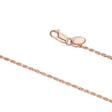 Sterling Silver Rose Gold Yellow Gold Plated French Rope Chain Italy 33.5"