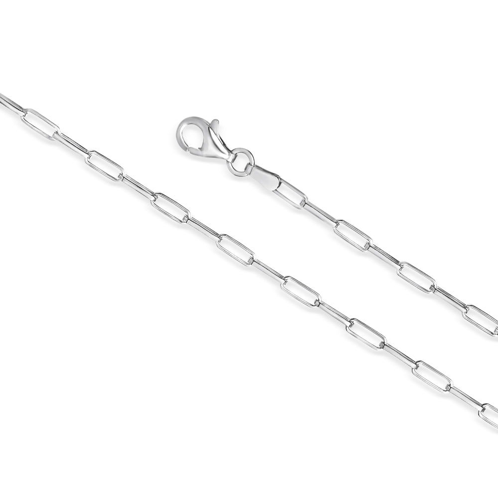 Paperclip Chain Sterling Silver for Women and Girls Made in Italy