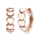 Heart Huggie Earrings in 14K Gold
