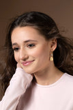 14K Yellow Gold Graduated Double Dangle Teardrop Brushed or Polished and Pave CZ Leverback Earrings