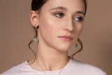 UNICORNJ Sterling Silver Rose Gold Plated Heart Leverback Earrings Long Dangle Drop with Simulated Stone