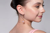 UNICORNJ Sterling Silver Rose Gold Plated Heart Leverback Earrings Long Dangle Drop with Simulated Stone