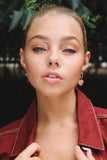 Sterling Silver Rose Gold Plated Girls Heart Dangle Leverback Earrings Initial Engraved Letters A-Z