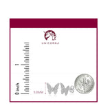 UNICORNJ Childrens 14k White Yellow Gold Cubic Butterfly Stud Post Earrings