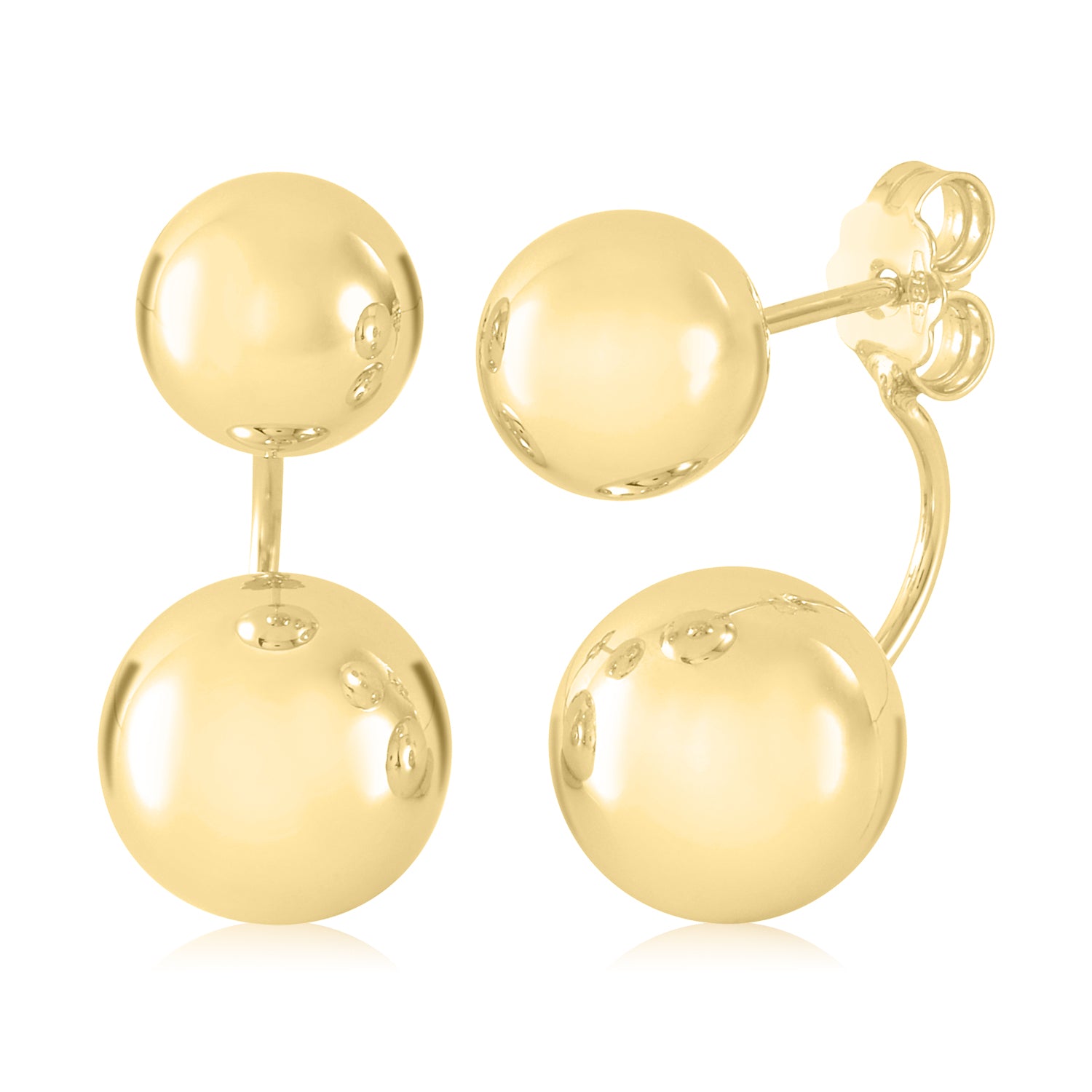 8mm 14kt Yellow Gold Ball Stud Earrings