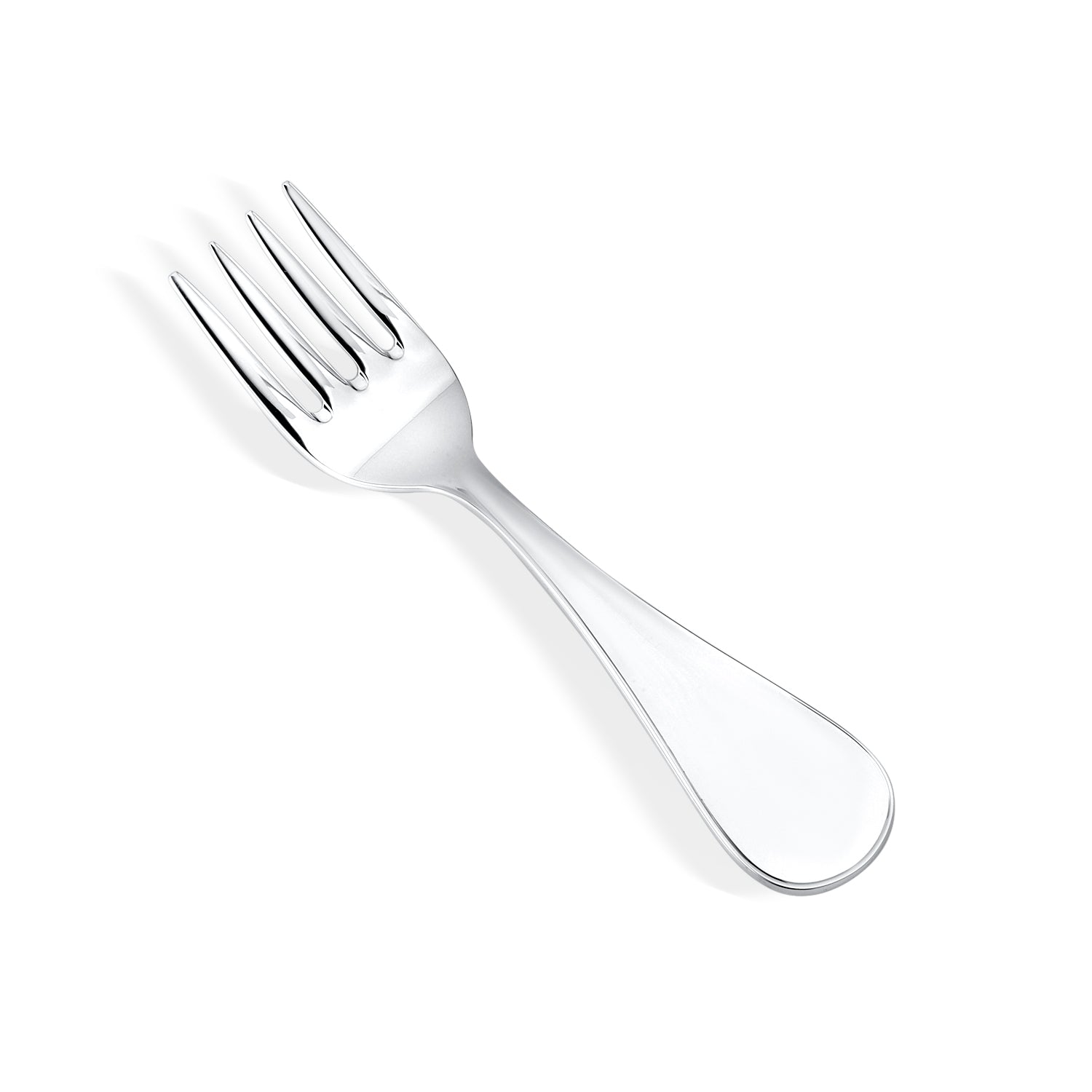Sterling Silver Baby Fork Wide Keepsake Plain Engraveable