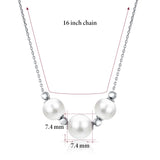 Pearl Necklace Pendant Necklace in 14k White Gold