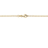 14K Yellow Gold Heart Pendant necklace Mother of Pearl or Pink for Girls and Women Italy 16"