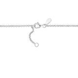 Heart Pendant Necklace in Sterling Silver with CZ Pavé