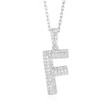 Initial Necklace in Sterling Silver