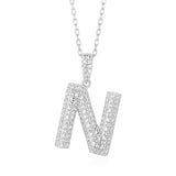 Initial Necklace in Sterling Silver