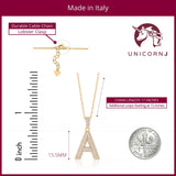 Initial Necklace in Gold-Plated Sterling Silver
