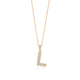 Initial Necklace in Gold-Plated Sterling Silver