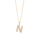 Initial Necklace in Gold-Plated Sterling Silver