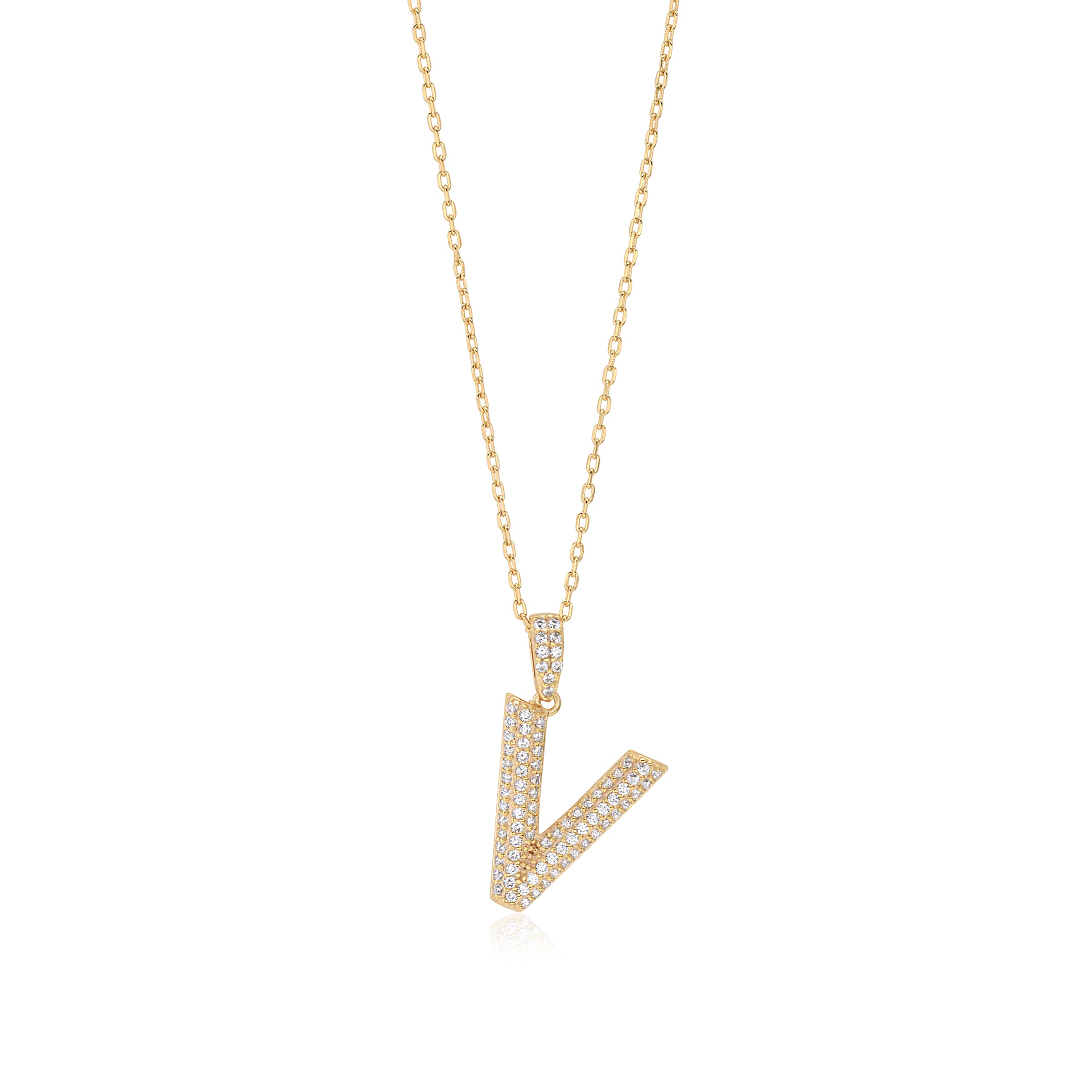 Gold-Plated Sterling Silver Initial Necklace