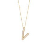 Initial Necklace in Gold-Plated Sterling Silver