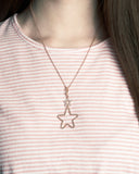 UNICORNJ Sterling Silver Polished Large Double Dangle Necklace Pendant Italy 18"