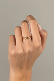 UNICORNJ 14K Yellow Gold Eternity Open Hearts in a Row Ring Italy