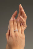 UNICORNJ 14K White Gold Heart Tiara Ring with CZ's Italy