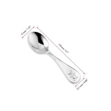 Sterling Silver 925 Baby Spoon Wide Keepsake Teddy Bear Design