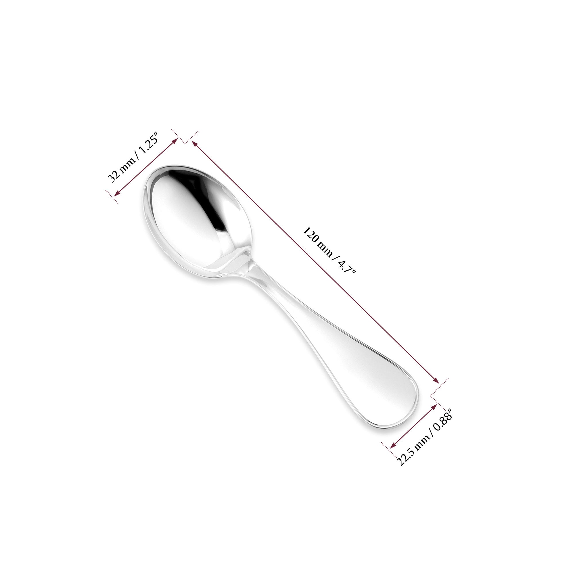 Sterling Silver 925 Baby Spoon Wide Keepsake Plain Engraveable